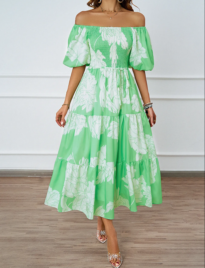 "Blush Breeze Swing Dress"