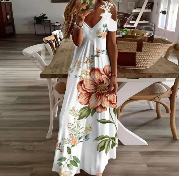"Petals In The Breeze Maxi Dress"
