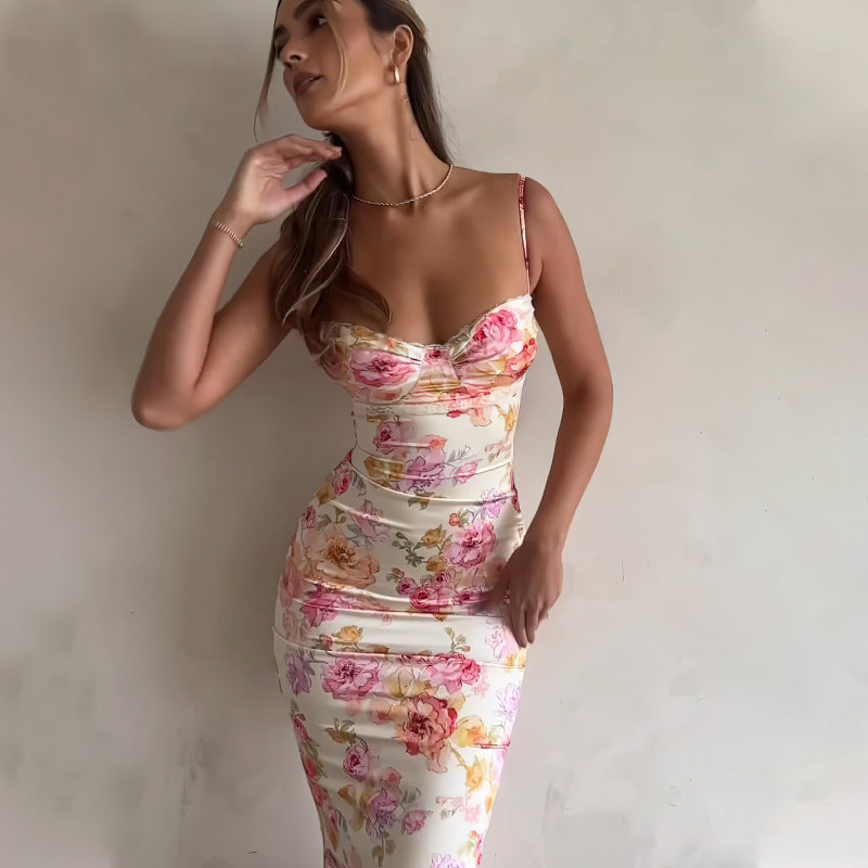 "Blush and Boujee Floral Dress"